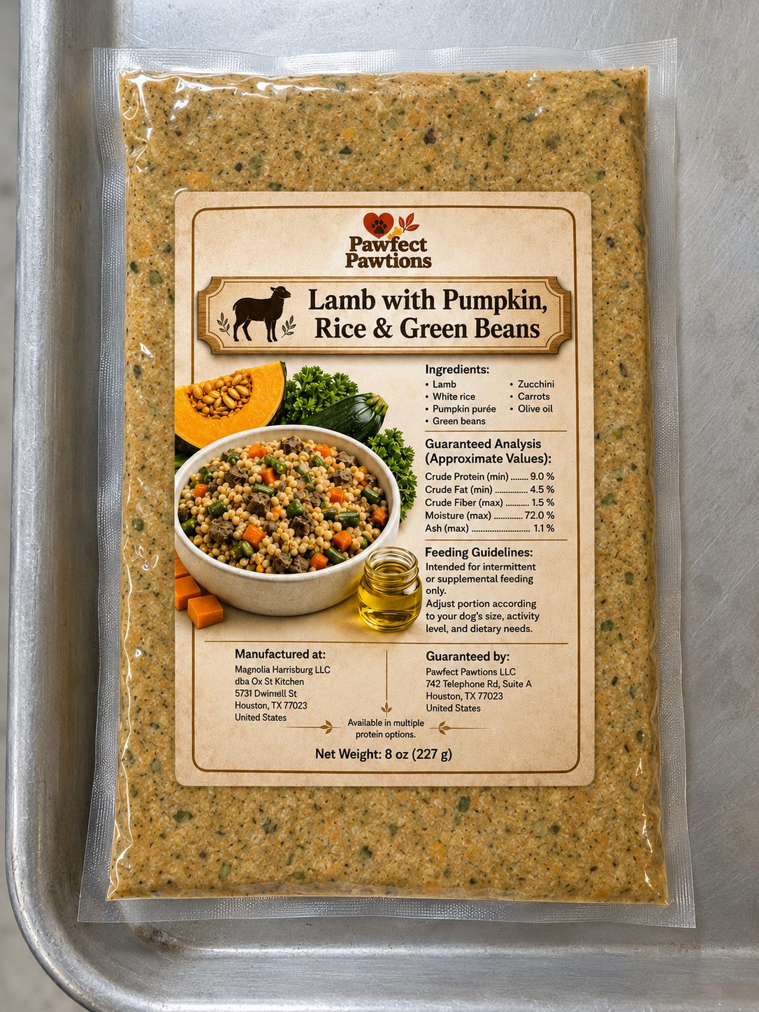 Lamb with Pumpkin, Rice & Green Beans