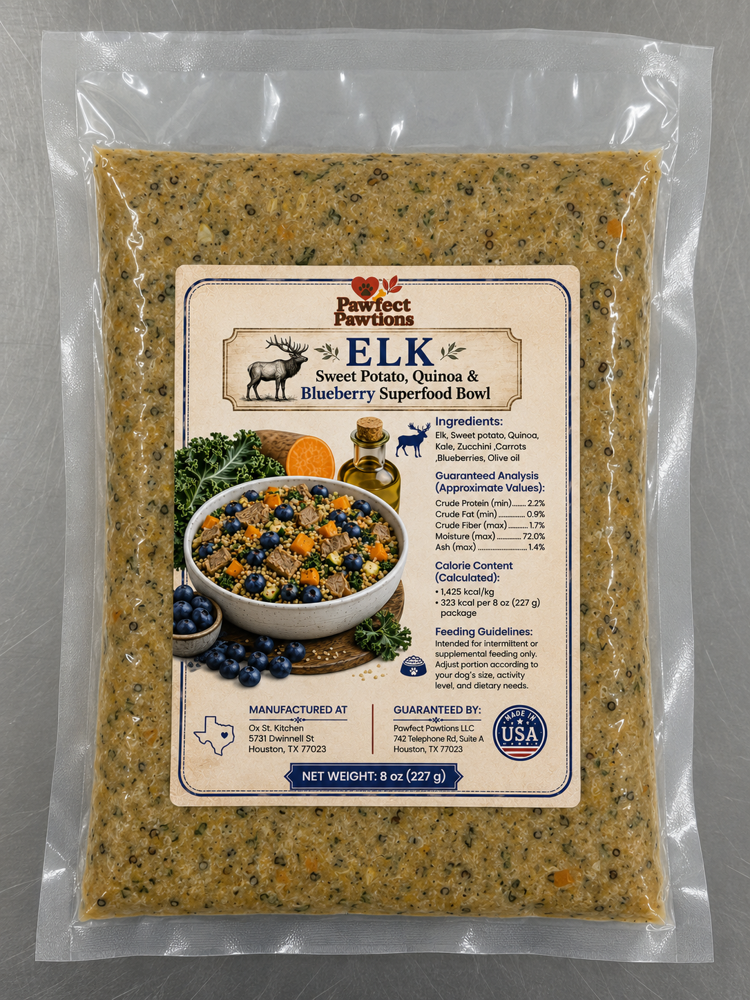 Elk Sweet Potato, Quinoa & Blueberry Superfood Bowl