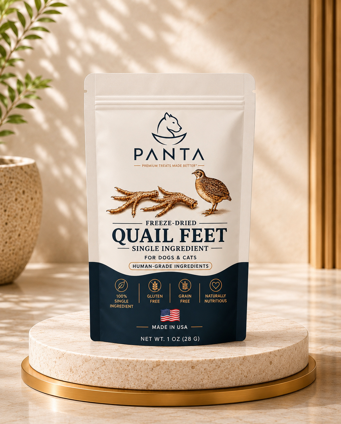 Freeze-Dried Quail Feet