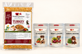 Thanksgiving Turkey Harvest Feast meal with all three veggie treat sample bags